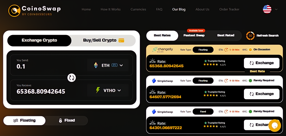 VTHO Swap Guide 2025 — Instantly Exchange VeThor Token Without KYC Using CoinoSwap