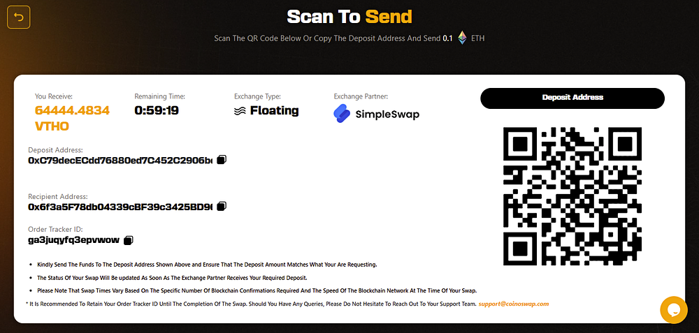 VTHO Swap Guide 2025 — Instantly Exchange VeThor Token Without KYC Using CoinoSwap