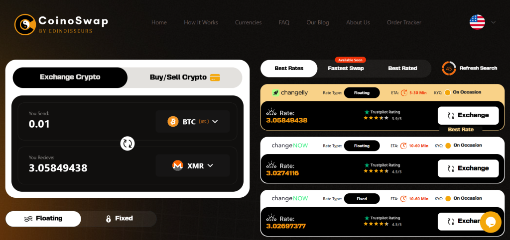 Monero Swap Guide 2025 — Instantly Exchange XMR Without KYC Using CoinoSwap