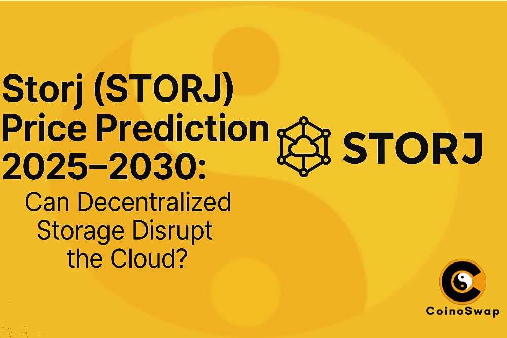Storj (STORJ) Price Prediction 2025–2030 chart showing potential growth of decentralized storage disrupting cloud services