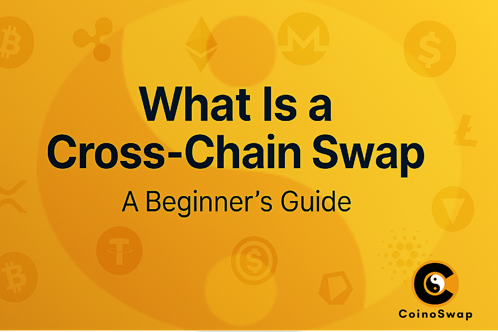 Illustration of a cross-chain swap between two different blockchains