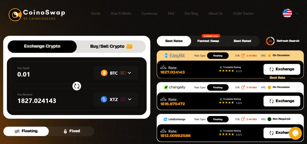 Tezos (XTZ) Swap Guide — Instantly Exchange Without KYC in 2025
