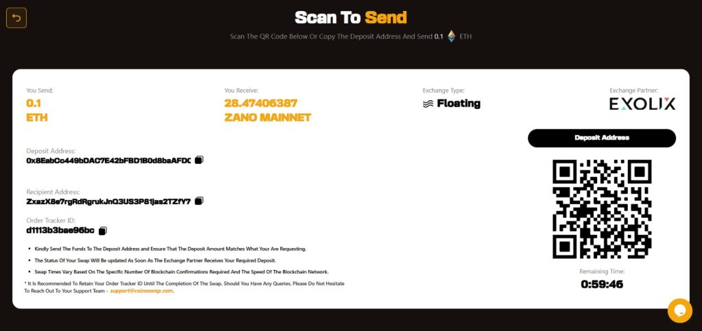 Zano Swap Guide 2025 — Instant No-KYC ZANO Exchange on CoinoSwap